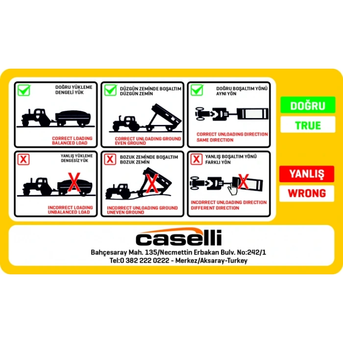 ETIKET YAPISKANLI RESIMLI TALIMAT 120X200 MM