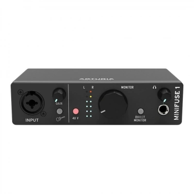 Arturia MiniFuse 2 Siyah 2-Giriş / 2-Çıkış, 24-bit 192 kHz, Midi