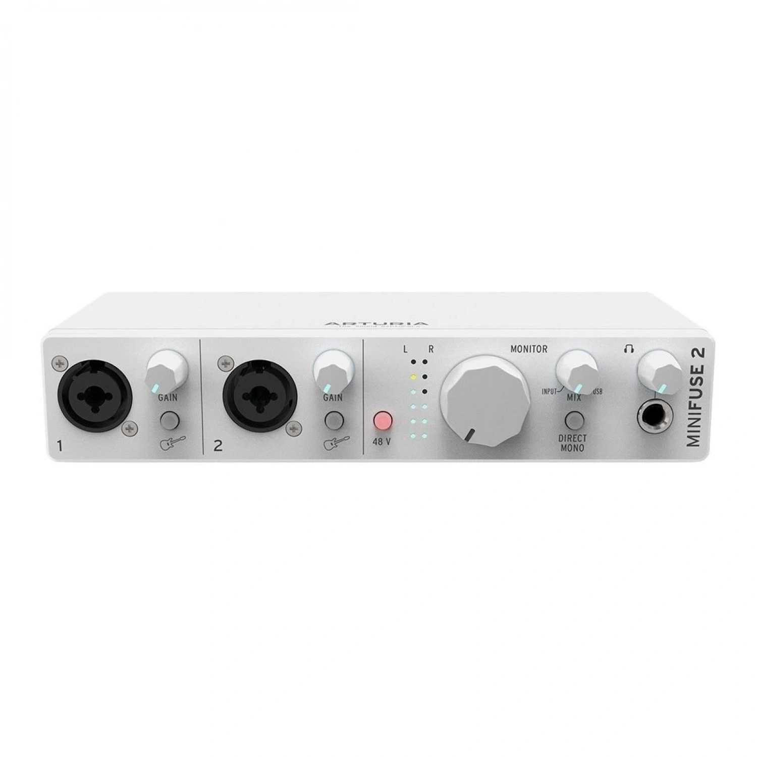 Arturia MiniFuse 2 Beyaz 2-Giriş / 2-Çıkış, 24-bit 192 kHz, Midi