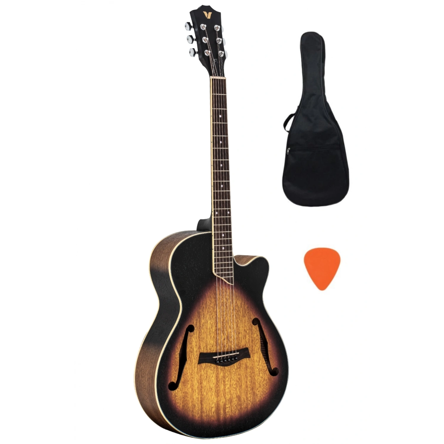 Valler AG213 SB Sunburst Cutaway Akustik Gitar