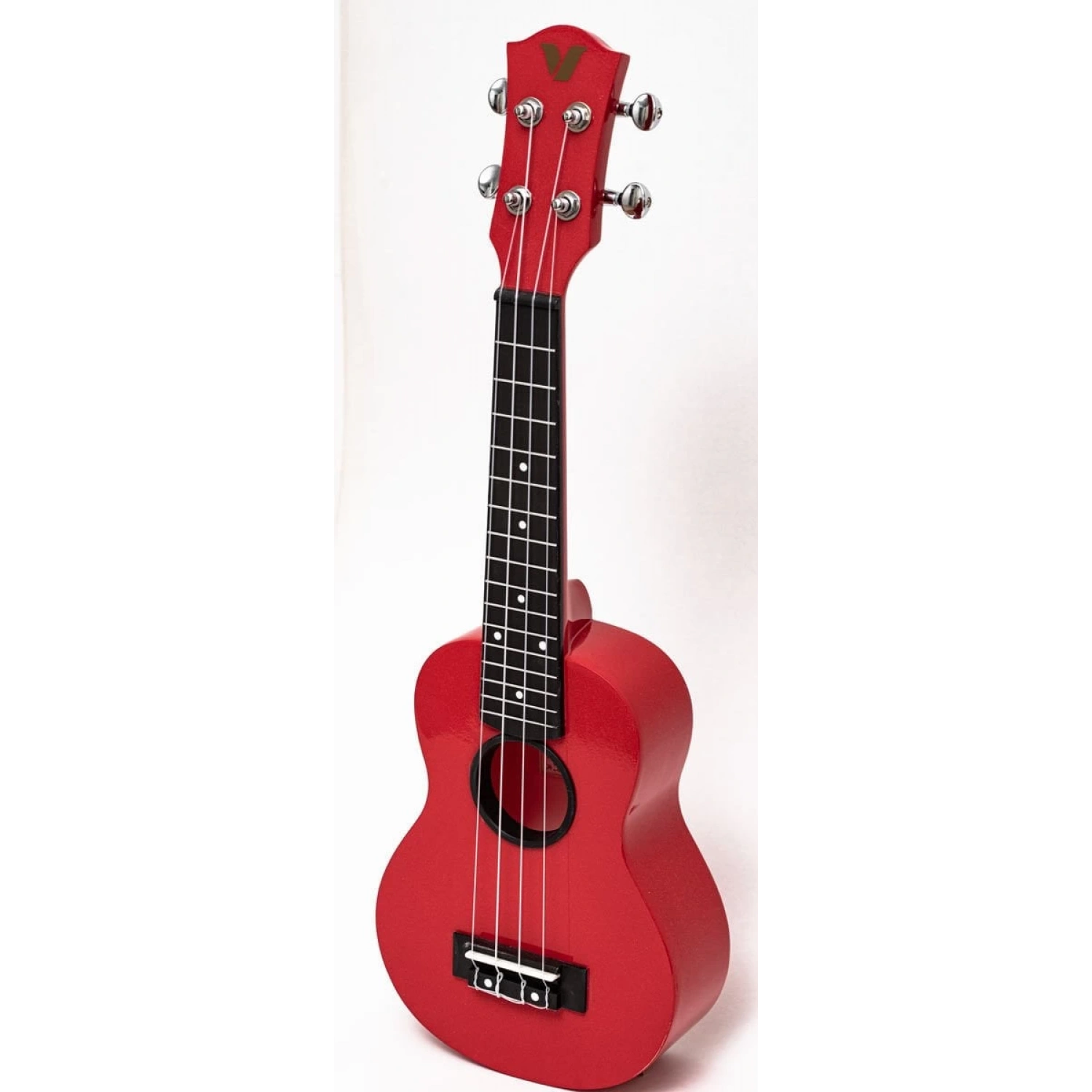 Valler UK110 Krom Burgu Kırmızı Soprano Ukulele