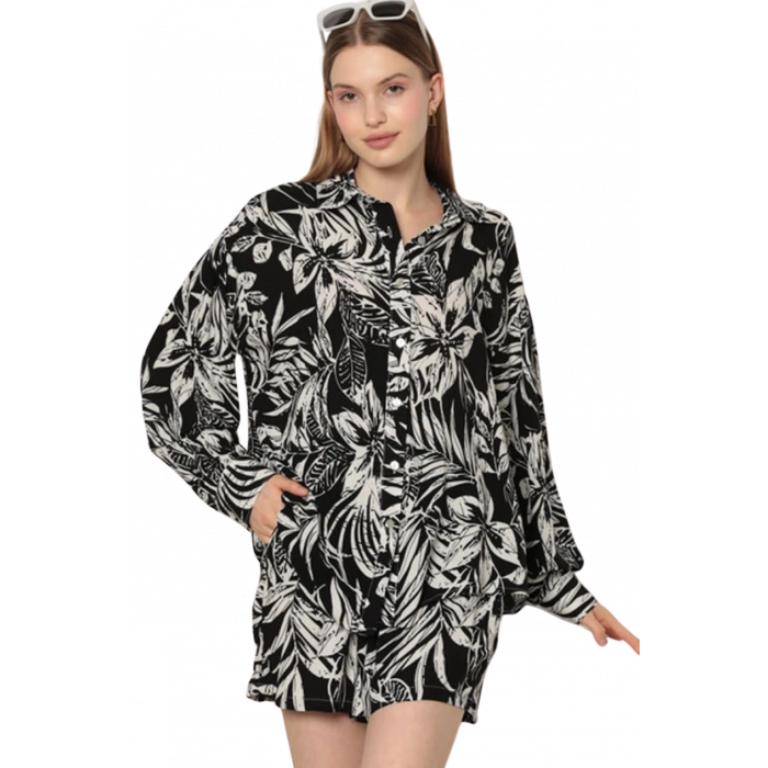 Alt Üst Şortlu Takım - Desenli