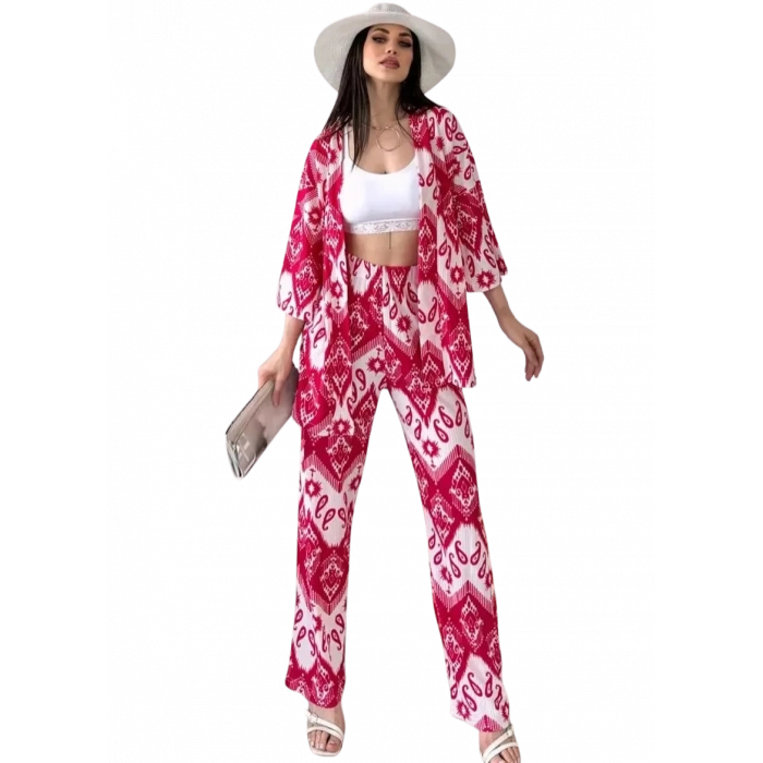 Alt Üst Takım Kimono- Desenli