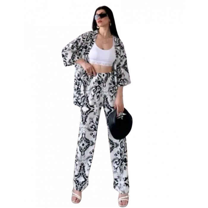 Alt Üst Takım Kimono- Desenli