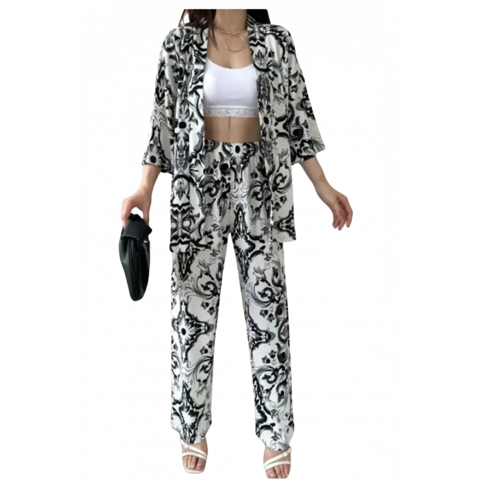 Alt Üst Takım Kimono- Desenli