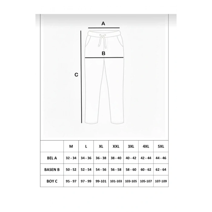 Bambu Likralı Ring Viskon Battal Beden Pijama Altı 6020