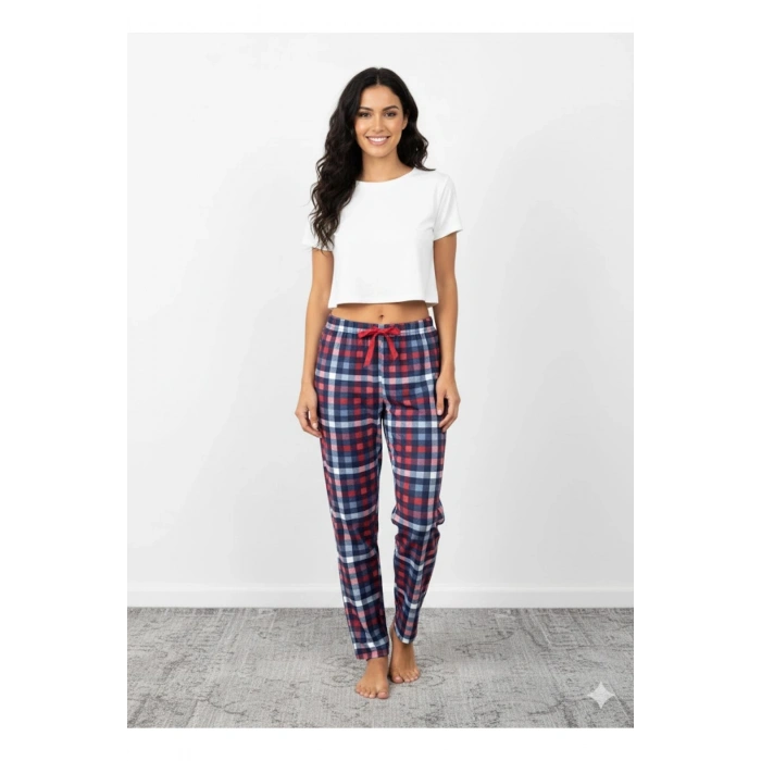 Bambu Likralı Ring Viskon Pijama Altı