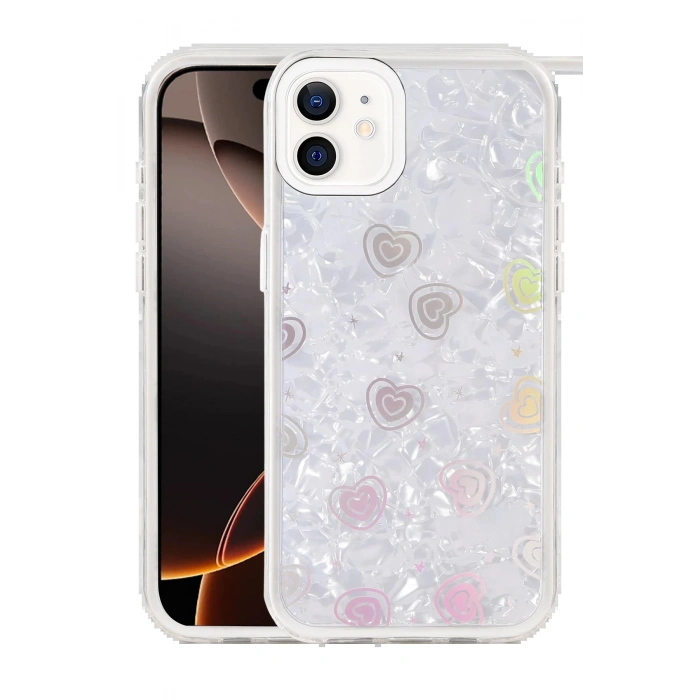 CPT90 Apple iPhone 11 Lumi Desenli Kapak - Beyaz