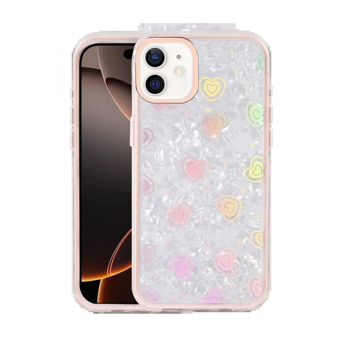 CPT90 Apple iPhone 11 Lumi Desenli Kapak - Pembe