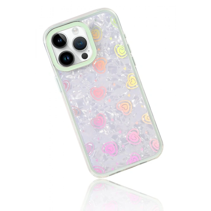 CPT90 Apple iPhone 14 Pro Max Lumi Desenli Kapak - Mavi