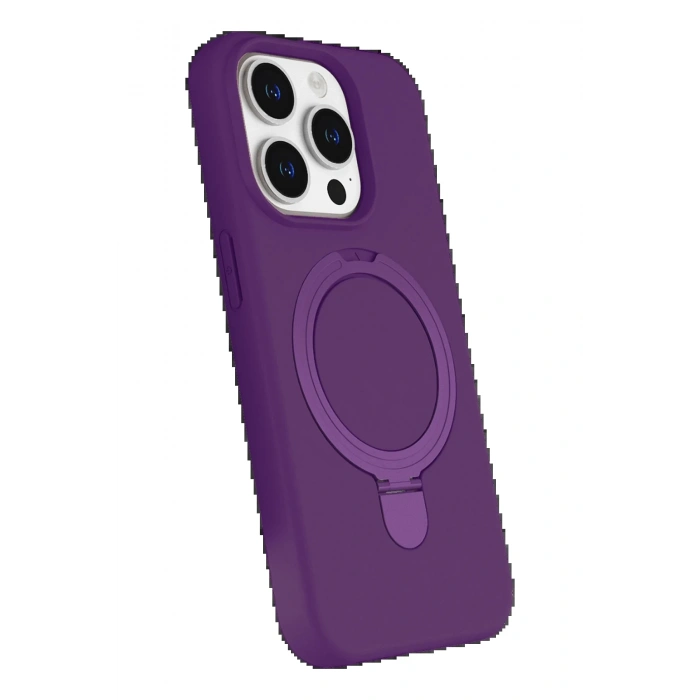 CPT90 Apple iPhone 14 Pro Max Regal Magsafe Standlı Kapak - Derin Mor
