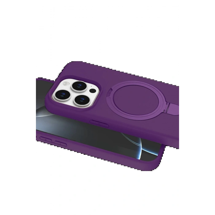 CPT90 Apple iPhone 14 Pro Max Regal Magsafe Standlı Kapak - Derin Mor