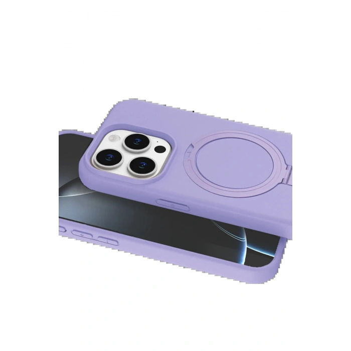 CPT90 Apple iPhone 14 Pro Max Regal Magsafe Standlı Kapak - Lila