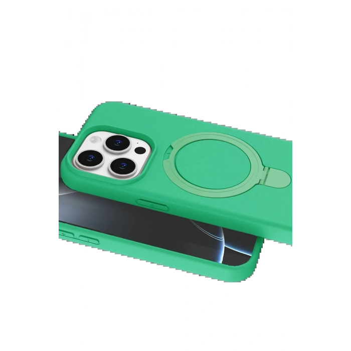 CPT90 Apple iPhone 14 Pro Max Regal Magsafe Standlı Kapak - Yeşil