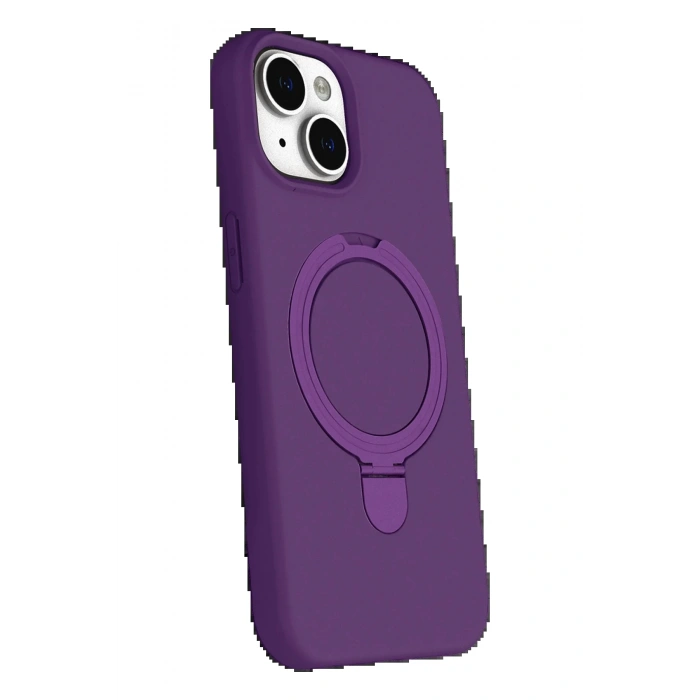 CPT90 Apple iPhone 15 Plus Regal Magsafe Standlı Kapak - Derin Mor