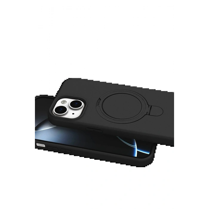 CPT90 Apple iPhone 15 Plus Regal Magsafe Standlı Kapak - Siyah