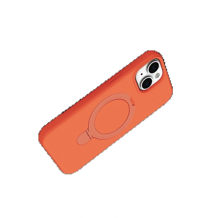 CPT90 Apple iPhone 15 Plus Regal Magsafe Standlı Kapak - Turuncu