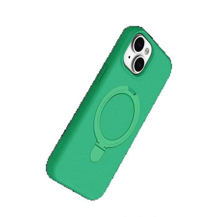 CPT90 Apple iPhone 15 Plus Regal Magsafe Standlı Kapak - Yeşil