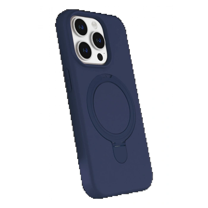 CPT90 Apple iPhone 15 Pro Max Regal Magsafe Standlı Kapak - Lacivert