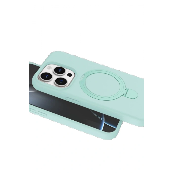 CPT90 Apple iPhone 15 Pro Max Regal Magsafe Standlı Kapak - Su Yeşili