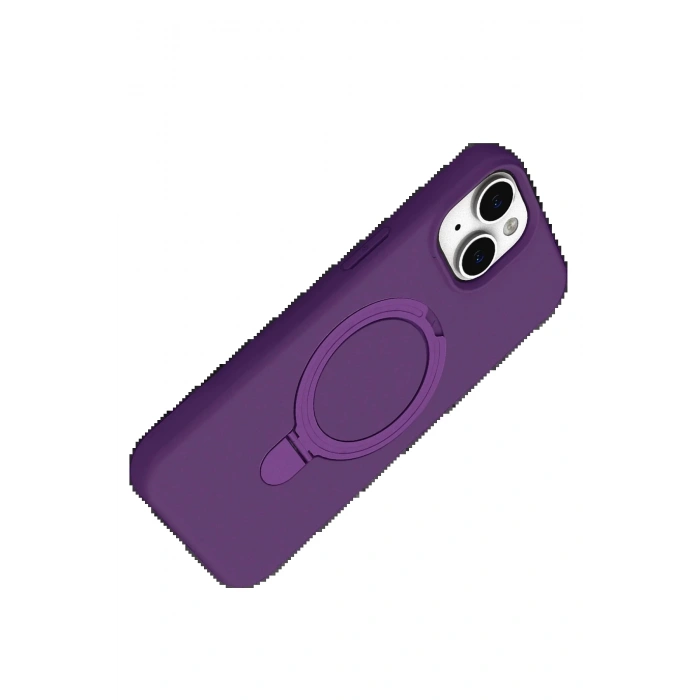 CPT90 Apple iPhone 15 Regal Magsafe Standlı Kapak - Derin Mor