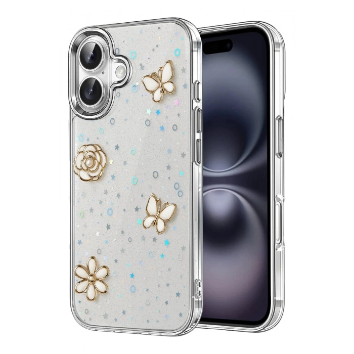 CPT90 Apple iPhone 16 Plus Fiyonk Desenli Kapak - Desen 2