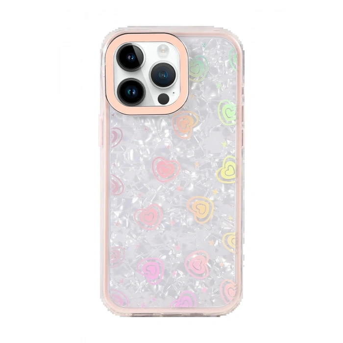 CPT90 Apple iPhone 16 Pro Lumi Desenli Kapak - Pembe