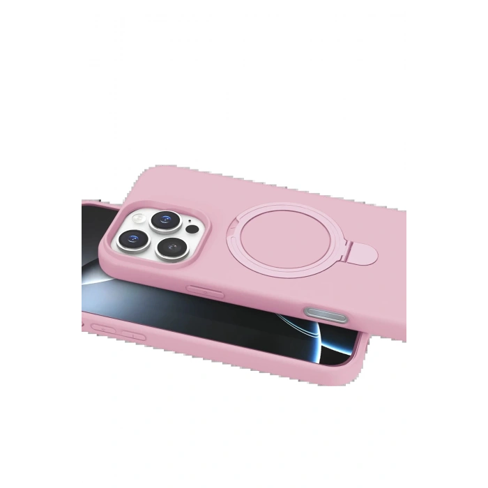 CPT90 Apple iPhone 16 Pro Max Regal Magsafe Standlı Kapak - Açık Pembe
