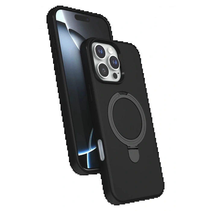 CPT90 Apple iPhone 16 Pro Max Regal Magsafe Standlı Kapak - Siyah