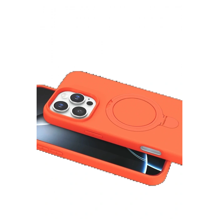 CPT90 Apple iPhone 16 Pro Max Regal Magsafe Standlı Kapak - Turuncu