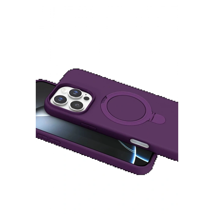 CPT90 Apple iPhone 16 Pro Regal Magsafe Standlı Kapak - Derin Mor