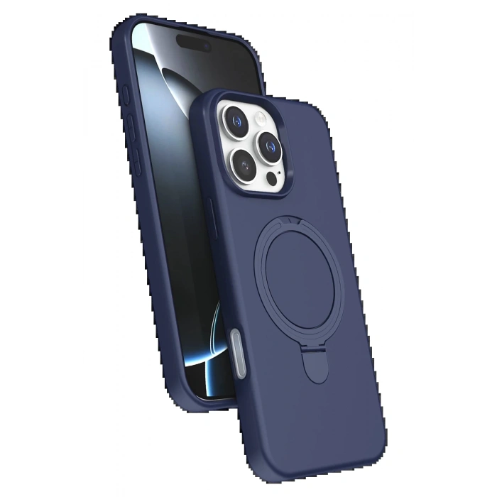 CPT90 Apple iPhone 16 Pro Regal Magsafe Standlı Kapak - Lacivert