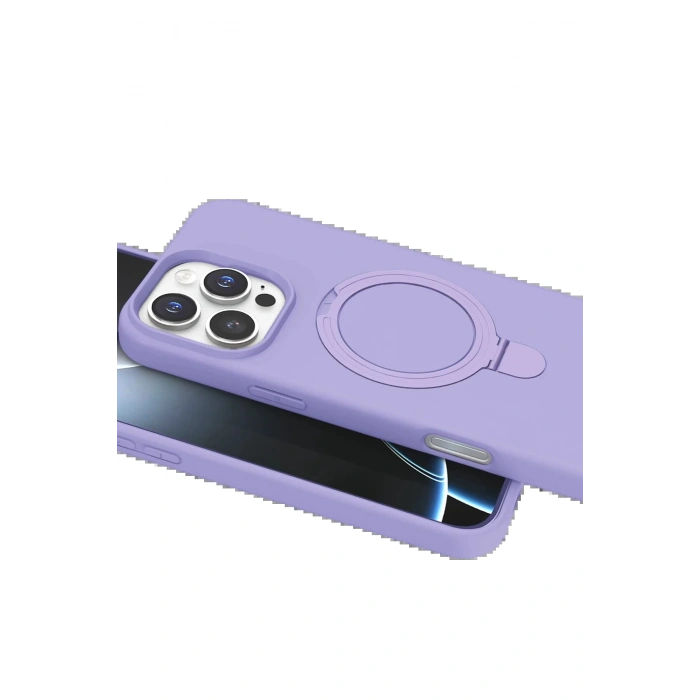 CPT90 Apple iPhone 16 Pro Regal Magsafe Standlı Kapak - Lila