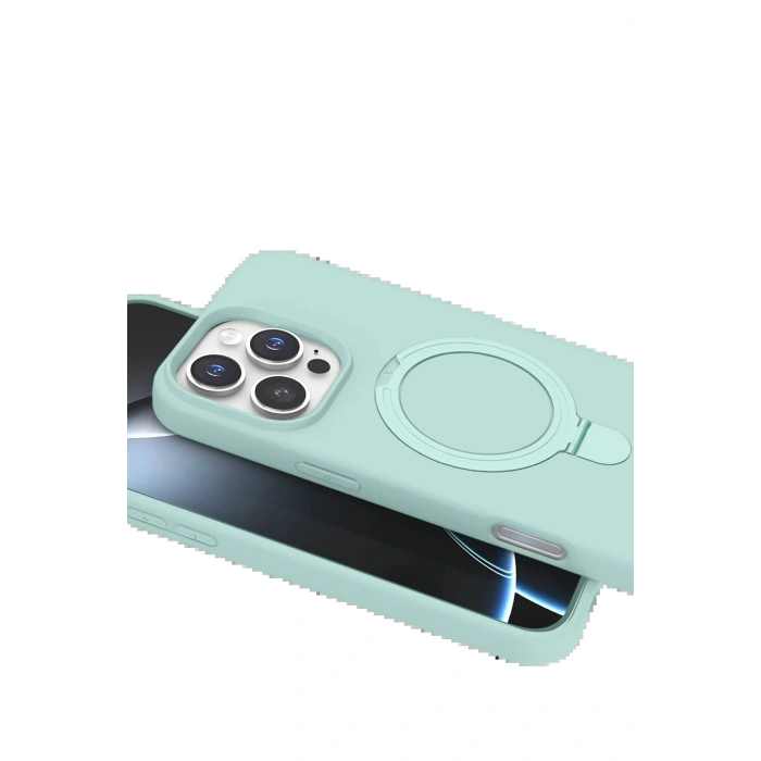 CPT90 Apple iPhone 16 Pro Regal Magsafe Standlı Kapak - Su Yeşili