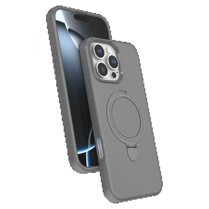 CPT90 Apple iPhone 16 Pro Regal Magsafe Standlı Kapak - Titan Gri