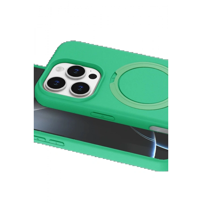 CPT90 Apple iPhone 16 Pro Regal Magsafe Standlı Kapak - Yeşil