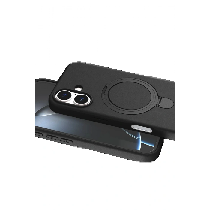 CPT90 Apple iPhone 16 Regal Magsafe Standlı Kapak - Siyah