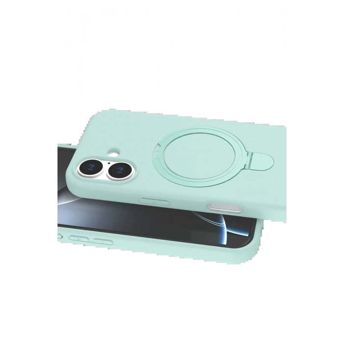 CPT90 Apple iPhone 16 Regal Magsafe Standlı Kapak - Su Yeşili