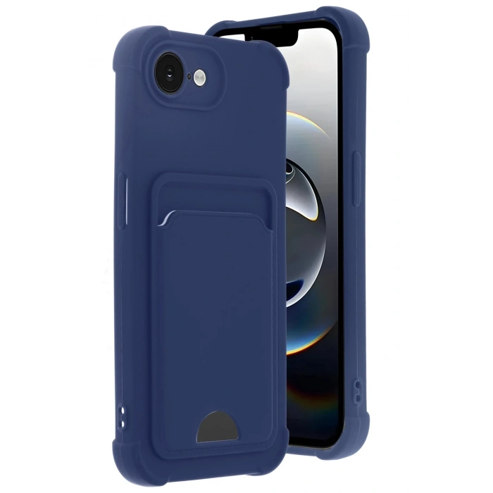 CPT90 Apple iPhone 16E Kelvin Kartvizitli Silikon - Lacivert