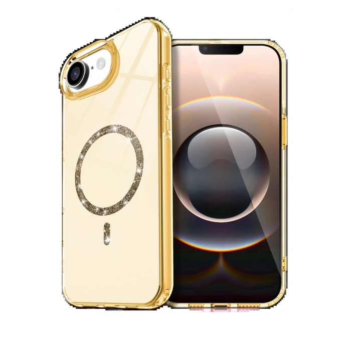 CPT90 Apple iPhone 16E Live Diamond Magsafe Kapak - Sarı