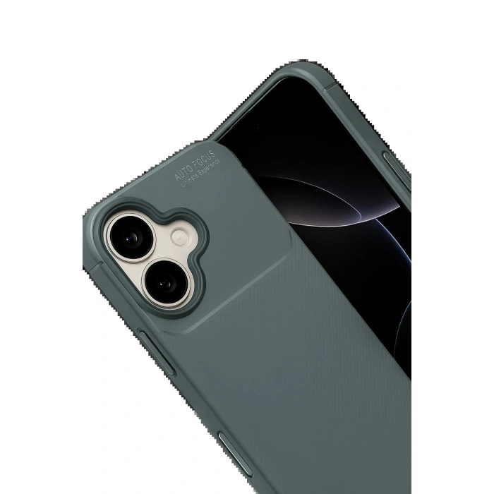 CPT90 Apple iPhone 17 Auto Focus Karbon Kapak - Gri