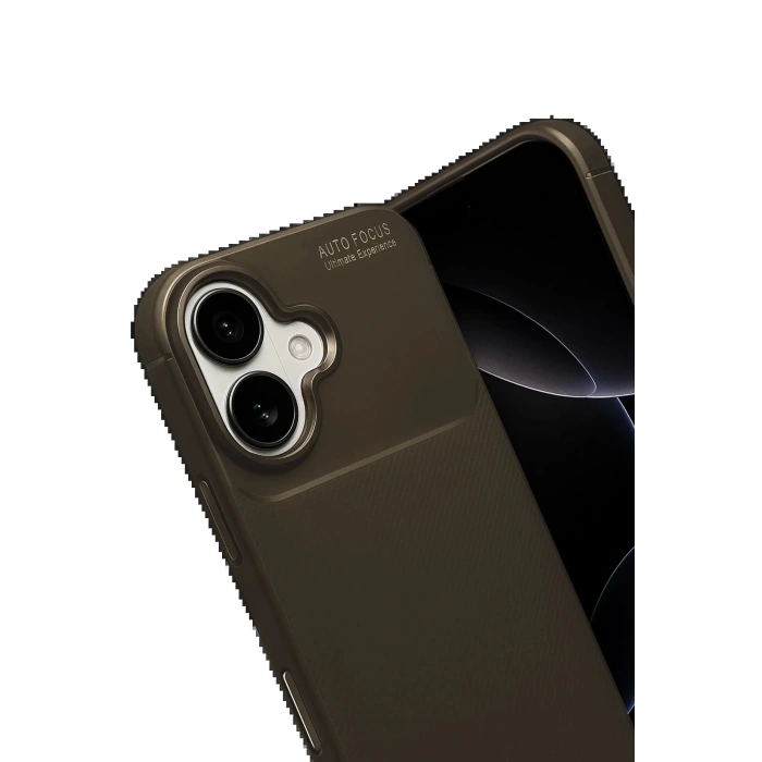 CPT90 Apple iPhone 17 Auto Focus Karbon Kapak - Kahverengi