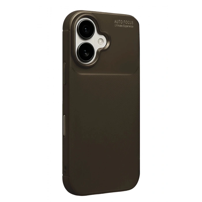 CPT90 Apple iPhone 17 Auto Focus Karbon Kapak - Kahverengi