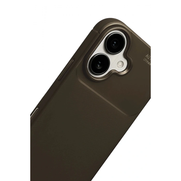 CPT90 Apple iPhone 17 Auto Focus Karbon Kapak - Kahverengi