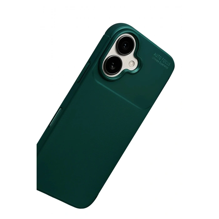 CPT90 Apple iPhone 17 Auto Focus Karbon Kapak - Koyu Yeşil