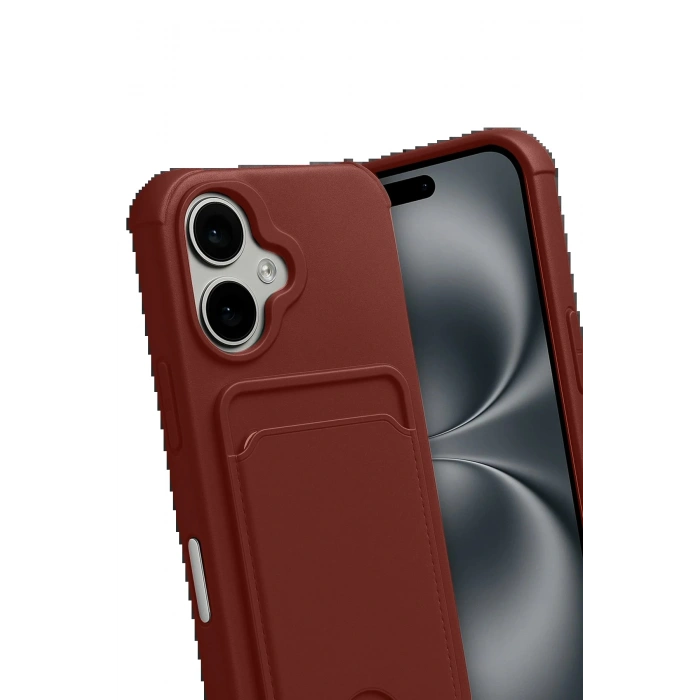 CPT90 Apple iPhone 17 Kelvin Kartvizitli Silikon - Bordo