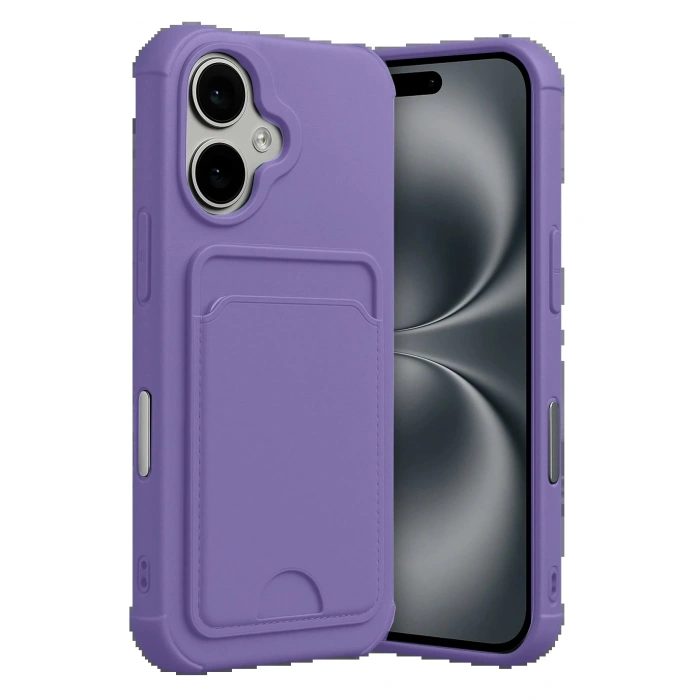 CPT90 Apple iPhone 17 Kelvin Kartvizitli Silikon - Lila