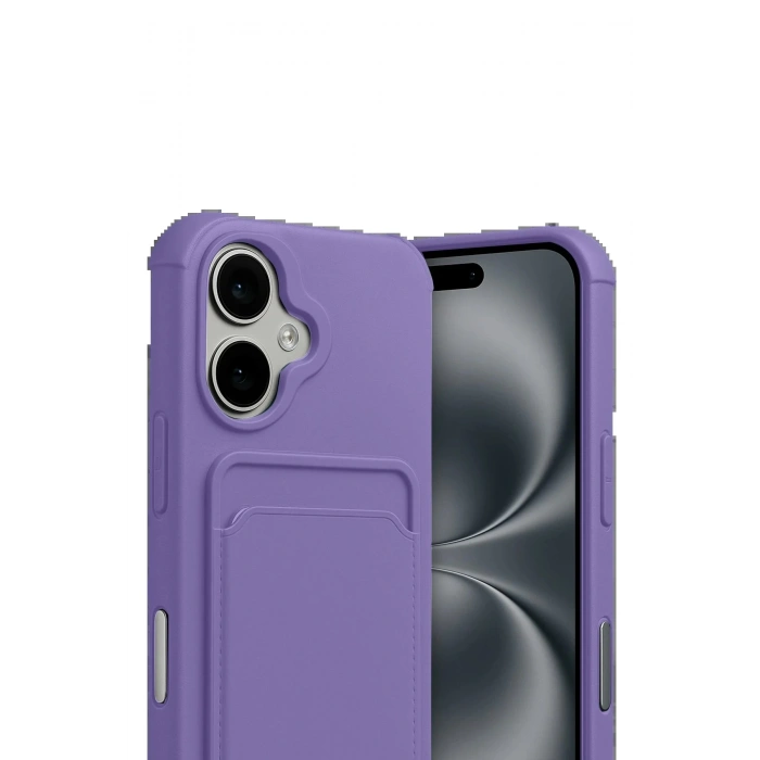 CPT90 Apple iPhone 17 Kelvin Kartvizitli Silikon - Lila