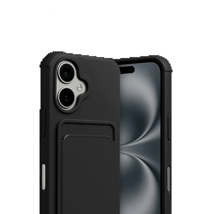 CPT90 Apple iPhone 17 Kelvin Kartvizitli Silikon - Siyah