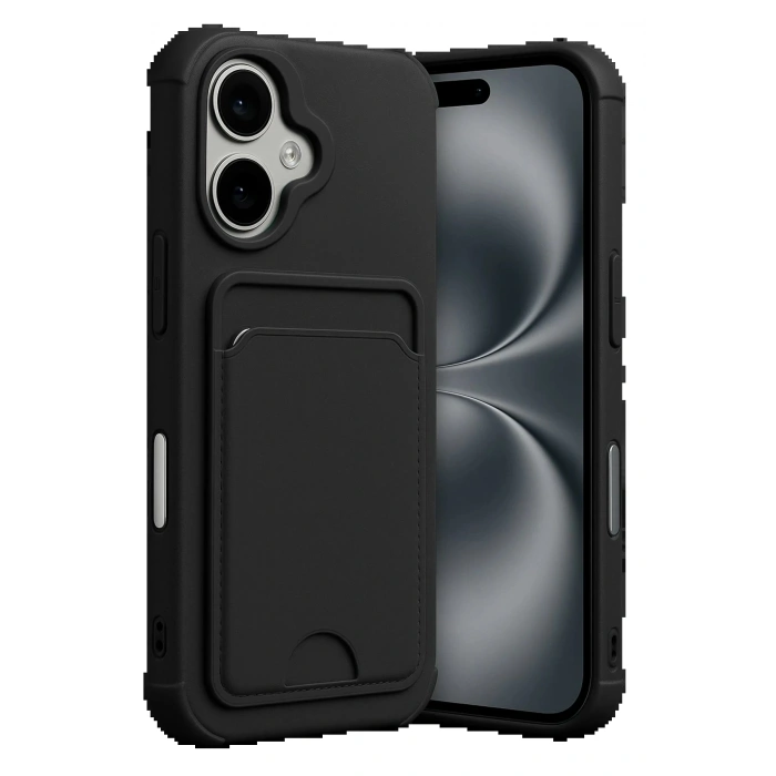 CPT90 Apple iPhone 17 Kelvin Kartvizitli Silikon - Siyah